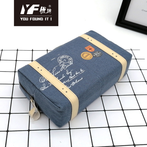 Cosmetic Bag Chane Custom retro travel style canvas cosmetic bag Factory