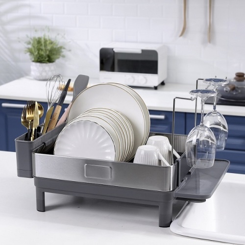 Iron Wire Dish Rack Hot Selling Dish Drying Rack For Kitchen Counter Factory