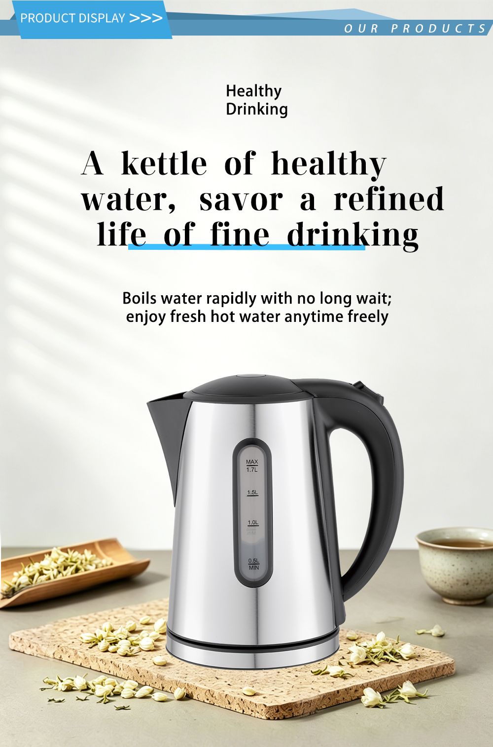 304 stainless steel kettle FK-1009