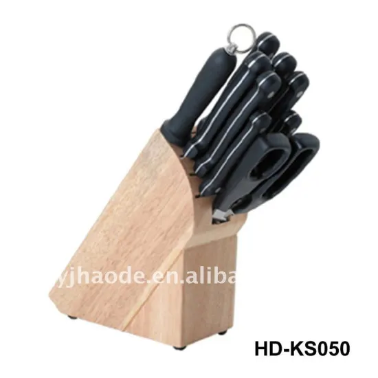 9pcs kitchen knife set with wooden block