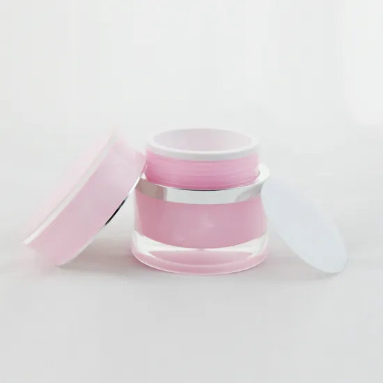 PET cosmetics packaging 50 ml old round acrylic bottle cream cosmetic facial cream jars