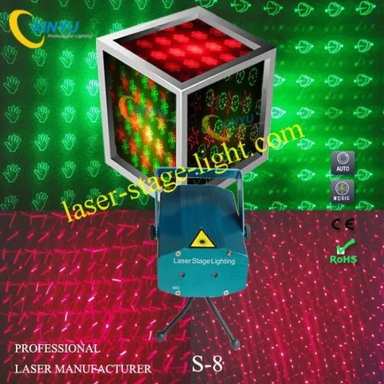 New Mini Red And Green Laser Four Pattern Lighting By Grating 30mw S-8