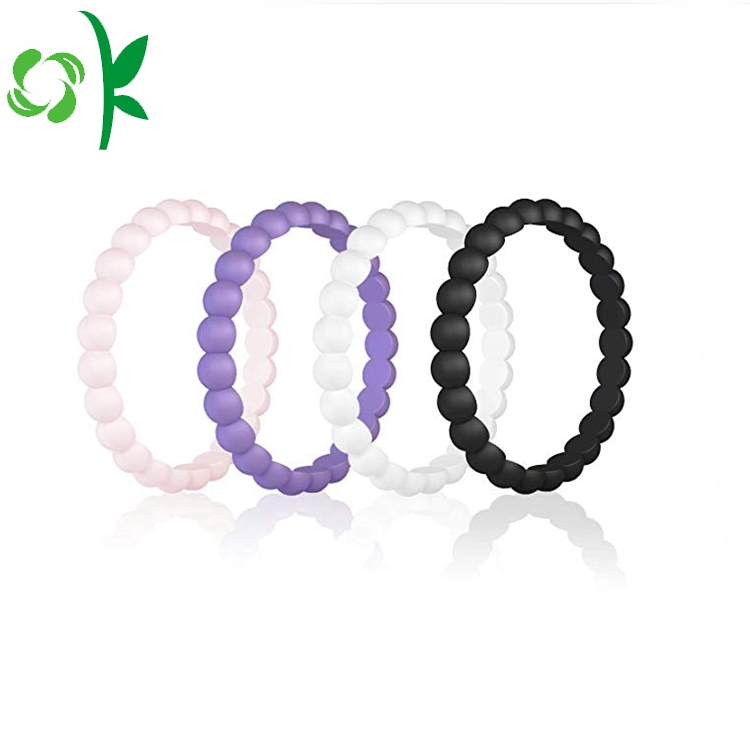 Fashion Design Silicone Wedding Bead Ring And Band