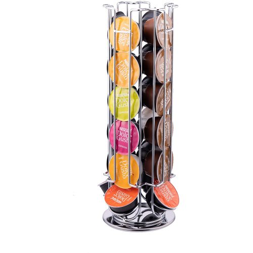 Solutions Revolving Rotating 24 Capsule coffee Pod Holder