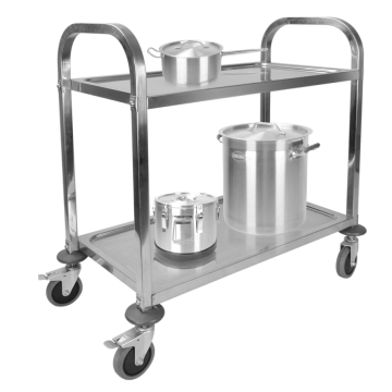 Two Tier Stainless Steel Kitchen Trolley