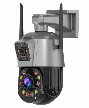 ICSEE 100M 36x Zoom 6MP Dual Lens Wireless PTZ Outdoor Security Camera with Siren Light - WiFi Camara de Seguridad