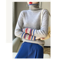 Rolled Hem Collar Simple Sweatshirt