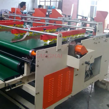 Corrugated carton box gluing and folding machine