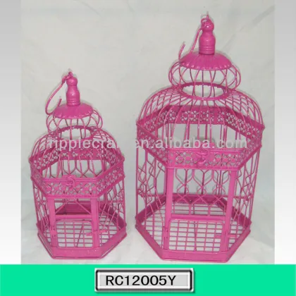 Hermosa Pink Hexagon Handmade Bird House