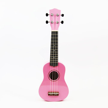 Pink 21-inch soprano ukulele for beginners