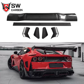 Kit stabilizzatore per spoiler posteriore in fibra di carbonio in stile MSY per Ferrari 812 Superfast GTS