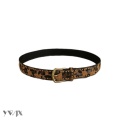 Leopard Print Retro Denim Belt