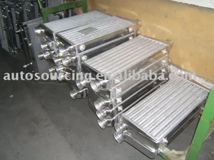 Aluminum delta fin intercooler