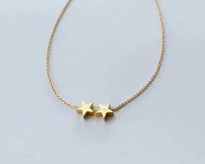 Gold Star Necklace -14 Gold Filled Necklace with Star Pendant- Tiny Star Necklace
