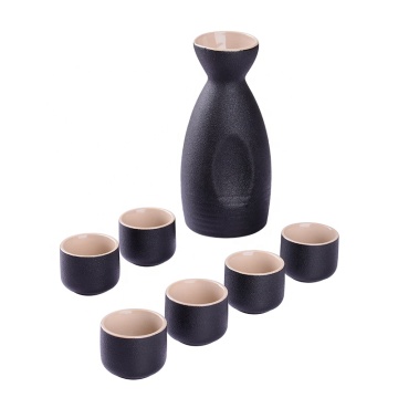Elegant Wholesale Japanese Sake Set: Bottle and Six Cups