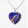 Heart Shape Lapis Lazuli 7 Chakras Gemstone Necklace