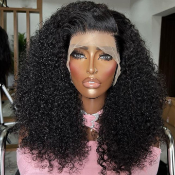 Full HD Lace Front Wig: Cheap Raw Indian Virgin Kinky Curly Human Hair Short Bob for Black Women