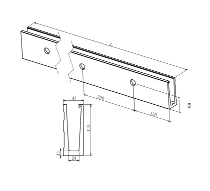 Aluminum handrail aluminum extruded profile