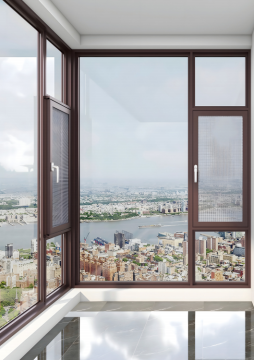 Inside Casement Window Aluminum Frame Security Mesh