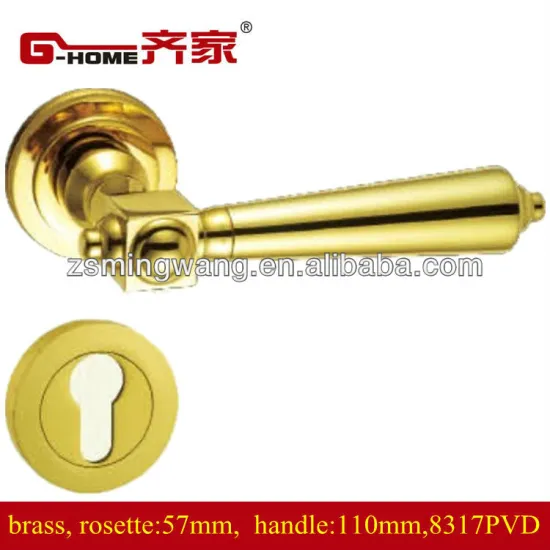 heavy duty and quality brass handle lock on rosette 8317PVD