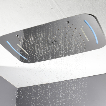 HIDEEP Shower accessories 64 kinds of color conversion four function Led shower head , shower head size 710*430