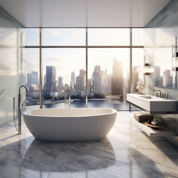 Luxury Brand Corner Bathtub Ensemble pour la salle de bain de l'hôtel