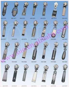 2015 China New Style Laser Engrave Alloy Metal Zipper Sliders Heads
