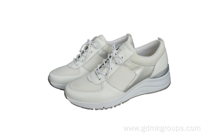 Women'S Heightened Pure White Shoes Casual Sports Shoes