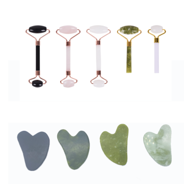 Custom Logo Natural Quartz Green Gemstone Guasha