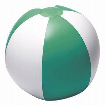 Inflatable Beach Ball, 0.18-0.55mm PVC Material, Customized Sizes and Colors Available