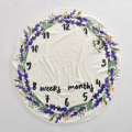 Newborn round Flannel Photograph baby milestone Blanket