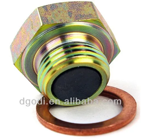 hex threaded galvanized steel oil pan drain plug