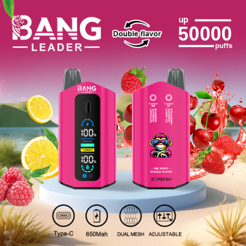 Bang Leader 50K Puffs : Dual Flavors Disposable Vape with Display Screen
