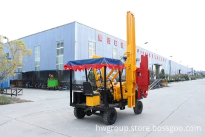 Four-wheel Hydraulic Road Piling Machine Small Piling Driver
