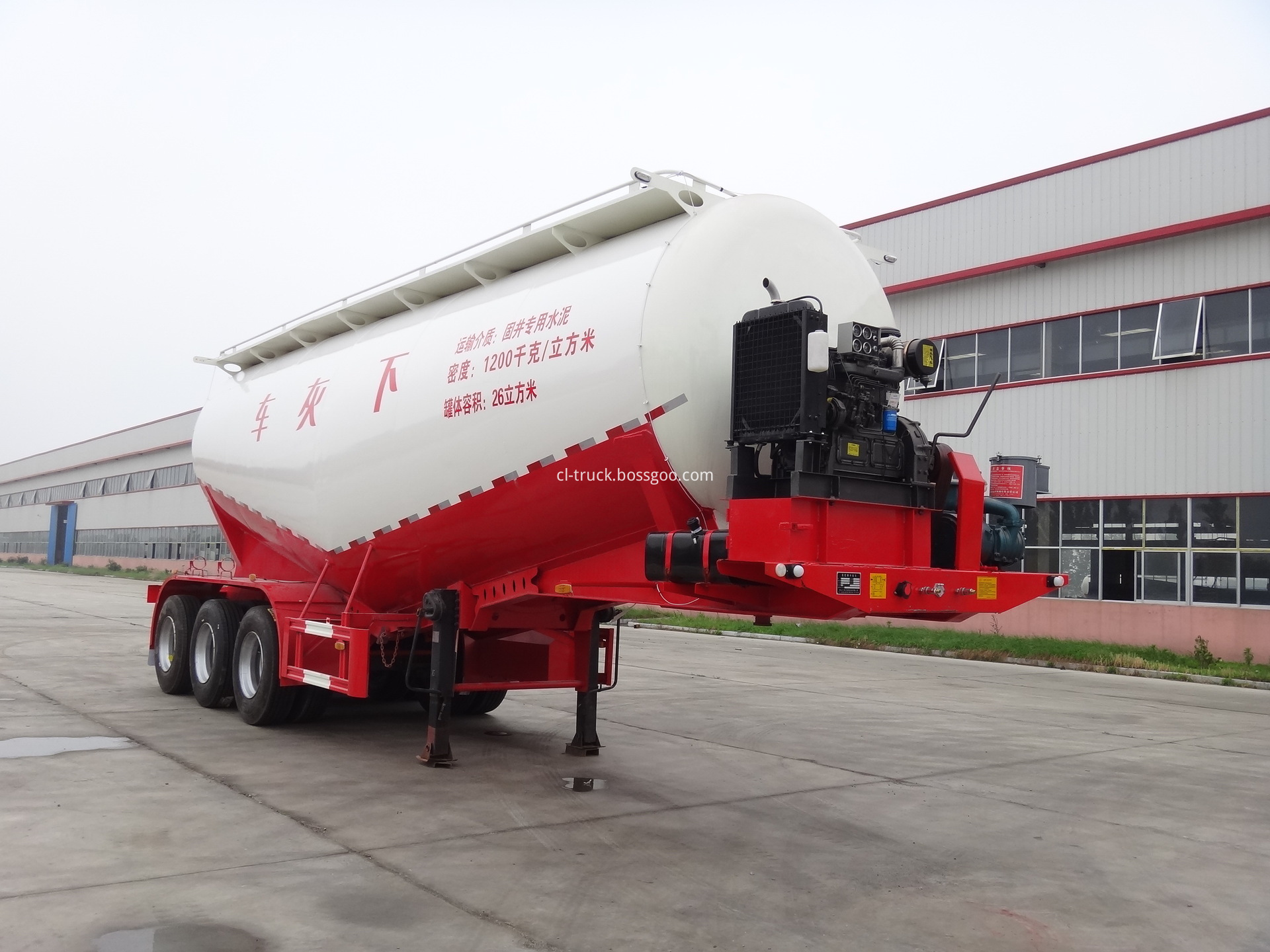 3 axle powder material transport vehicle