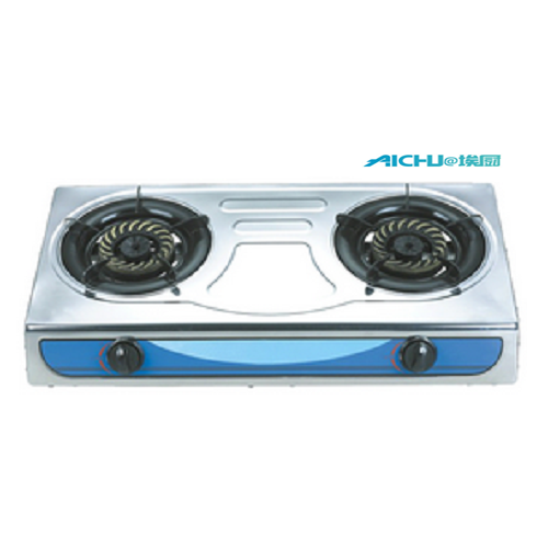 Two Burners Gas Stove Stainless Steel