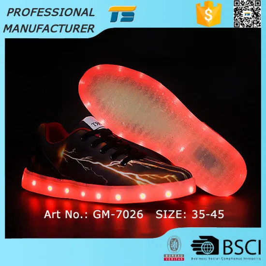 Unisex Flashing Usb Luminous Chargeable Led Shoes Women