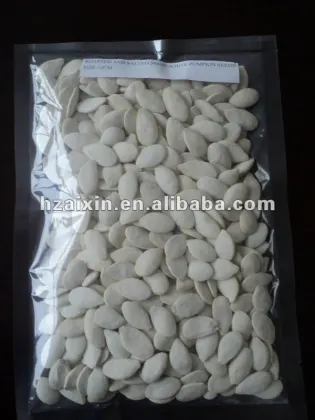 Roasted and salted snow white pumpkin seeds