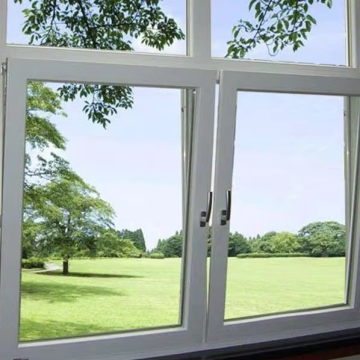 Modern French Style Triple Panel Aluminum Alloy Glass Tilt Turn Casement Window