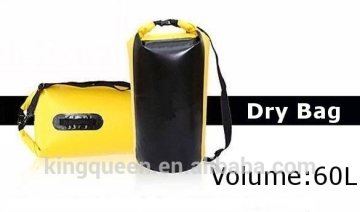 60L PVC Tarpaulin outdoor sport waterproof dry bag