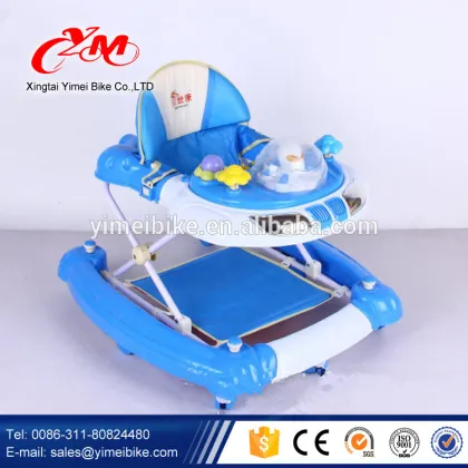 China wholesale baby walker with stopper push bar/plastic baby walker