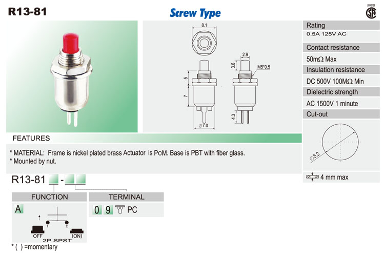 Push Button Switches