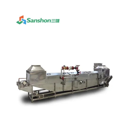 Industrial Stainless Steel Steam Blanching and Sterilizing Machine for Sliced Vegetables