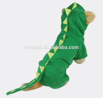 Pet Apparel Products Spring Autumn Green Fleece Dinosaur Dog Clothes