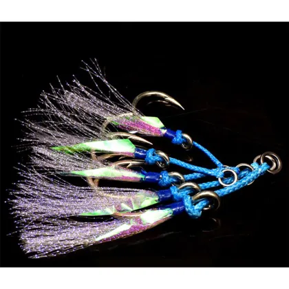 Mustad Strong Cord UV Flash Double Jigging Assist Hook