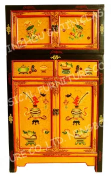 Chinese Antique Painted Reproduction Cabinet