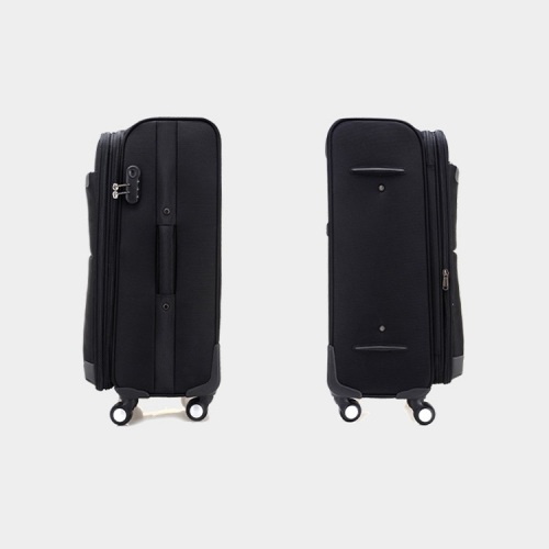 Black cheap fabric polyester carrier soft travel luggage
