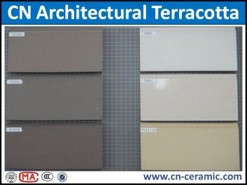 Dry hanging system exterior curtain wall glazed terracotta panel