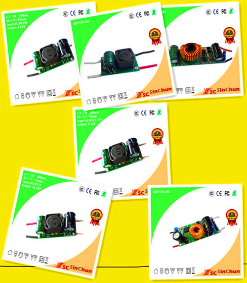 High Quality Sinchun 600mA DC-DC Converter / DC-DC Step-up LED Driver 1-3*3W Constant Current Anp12V-C01