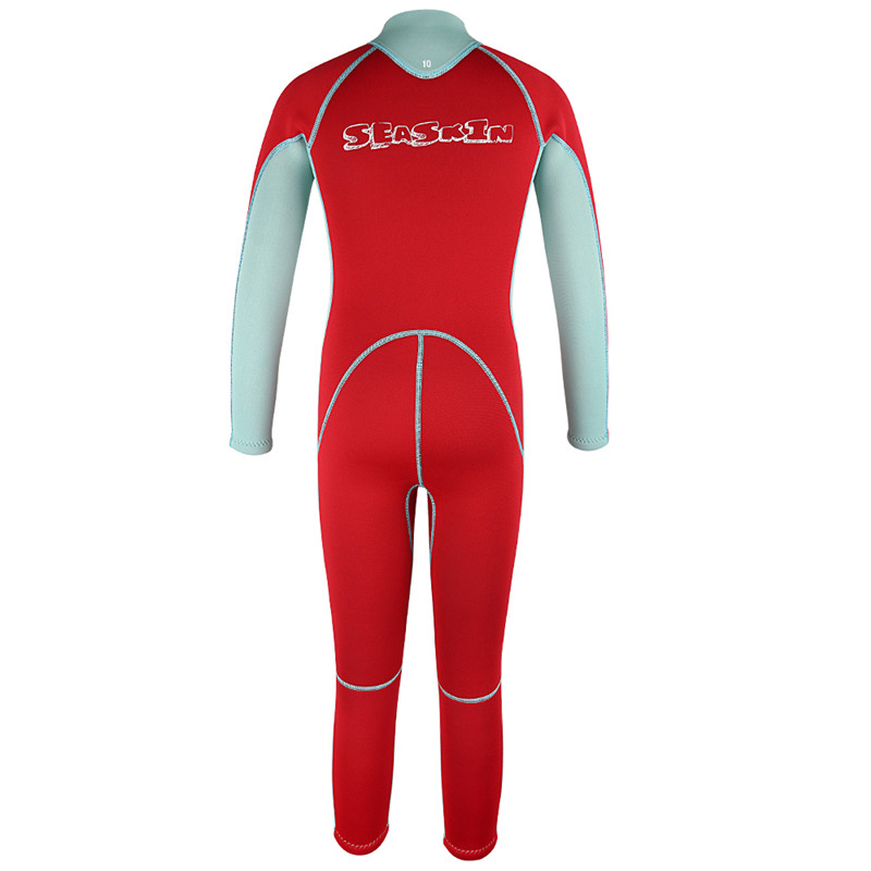Seaskin Kids Front Zipper Czerwony Kolor Freediving Wetsits